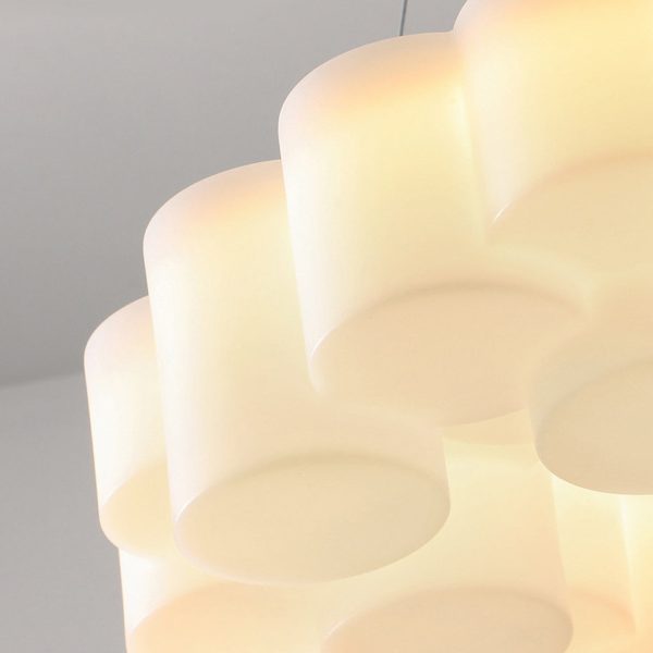 Ring Honeycombs Three Step Dimming LED White Ins Nordic Chandelier Light - Image 12
