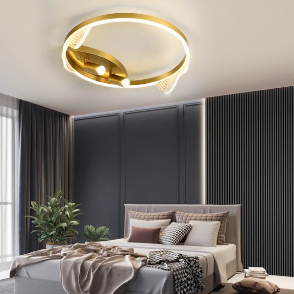 Round 3 Step Dimming LED Creative Modern Ceiling Lights with 2 Spotlights - Image 6