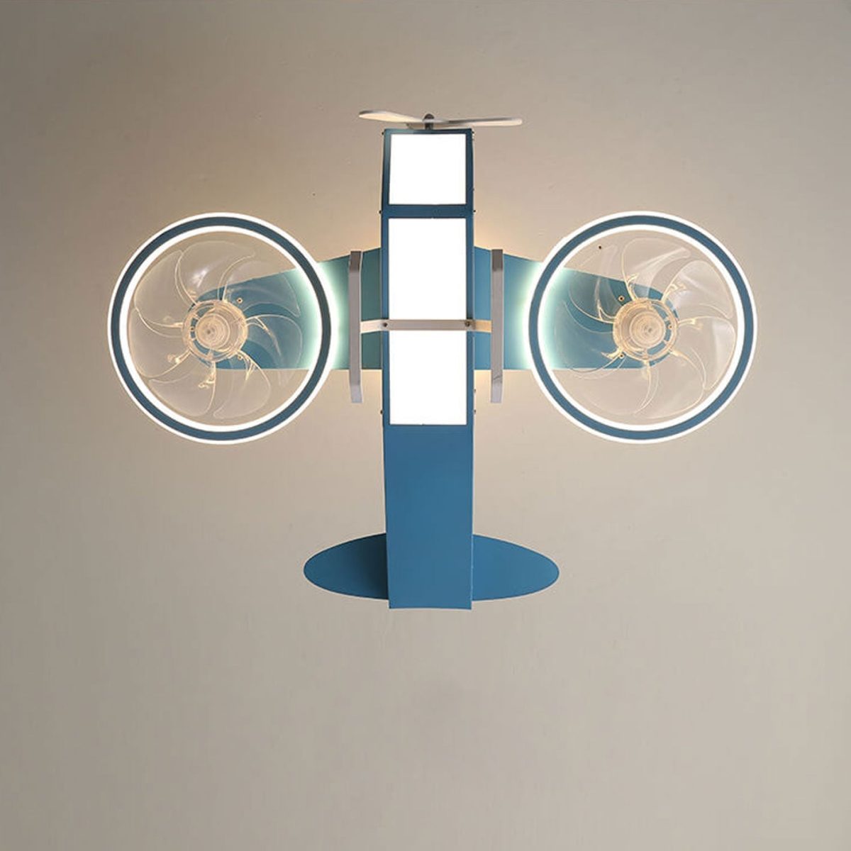 Creative Cartoon Aircraft Kids Flush Mount Ceiling Fan Light - Image 9