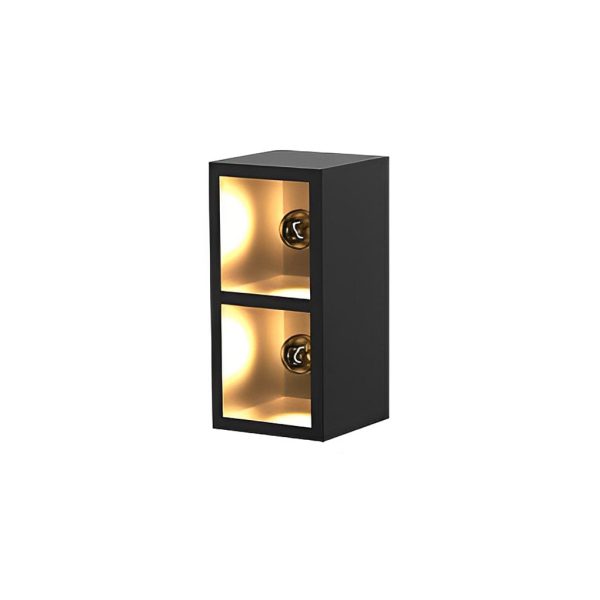 Waterproof Creative Square Combination LED Black Wall Lamp with Flowerpot - Image 8