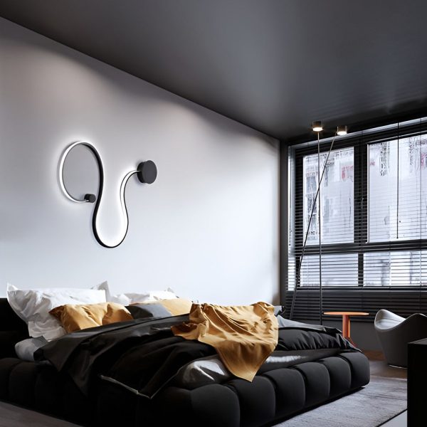 Creative Long Curved Linear LED Modern Wall Sconce Lighting Wall Light Wall Lamp - Image 8