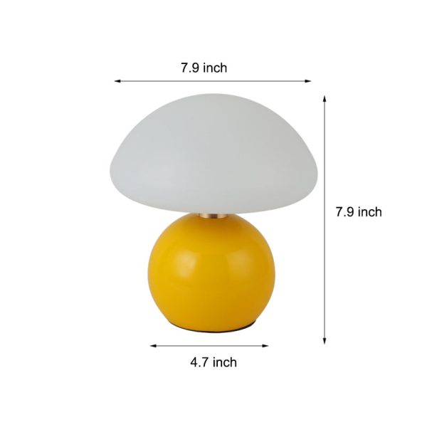 Touch Control Acrylic Mushroom Metal Ball Cute Kids Lamp - Image 7