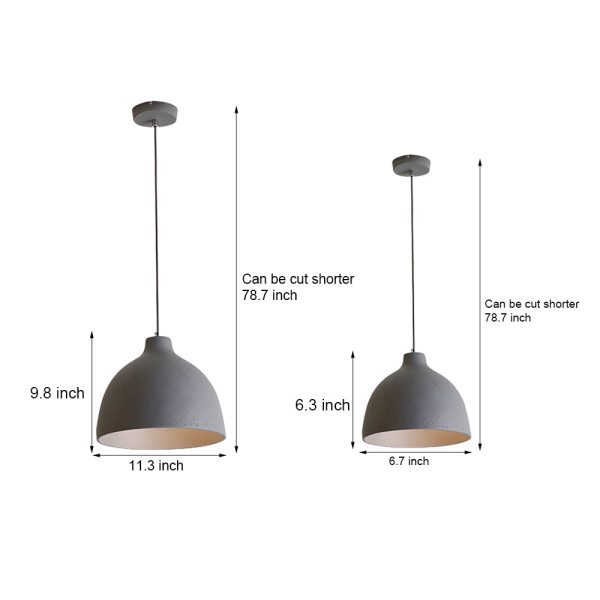 Modern Adjustable Resin Bowl Pendant Lamp - Image 9