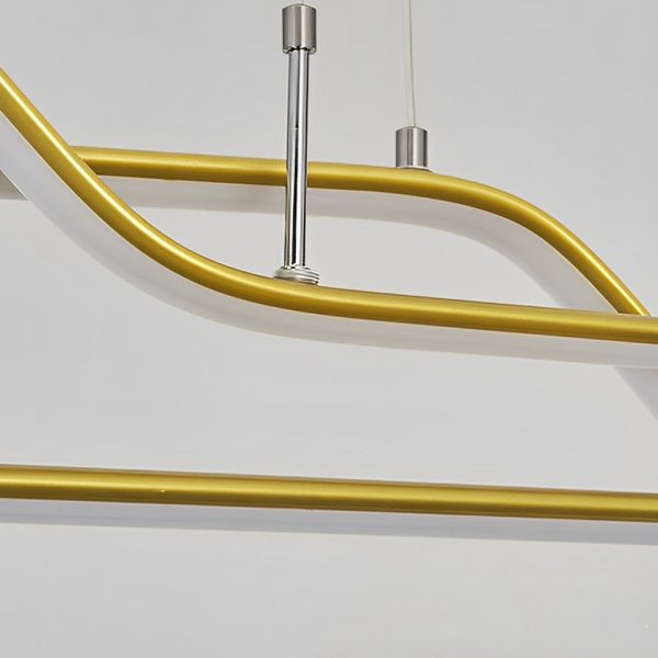 Z Shape Lines Smart Stepless Dimming with Remote Nordic Chandelier - Image 12