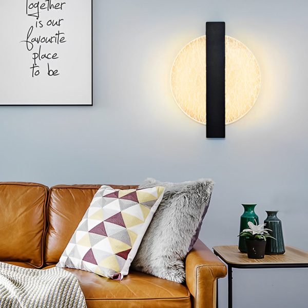 Round Square Semicircle Creative LED Nordic Bedside Wall Lamps Wall Lights - Image 2