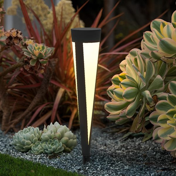 Round Outdoor Waterproof LED Gray Modern Solar Outdoor Lights Lawn Lamp - Image 10