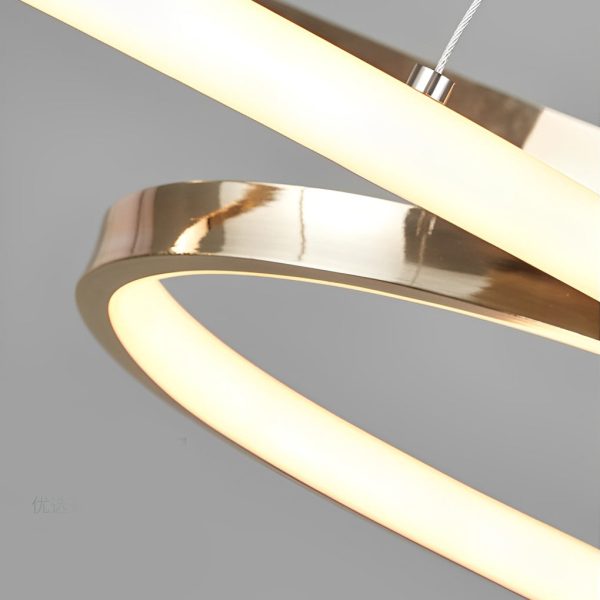 Wavy Double 8-shaped LED Stepless Dimming Nordic Chandelier Hanging Lamp - Image 10