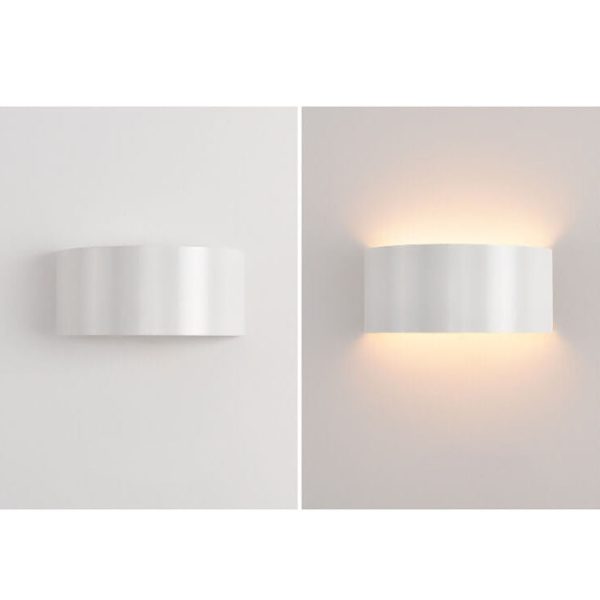 Minimalist Solid Color Iron Half-circle LED Wall Sconce Lamp - Image 5