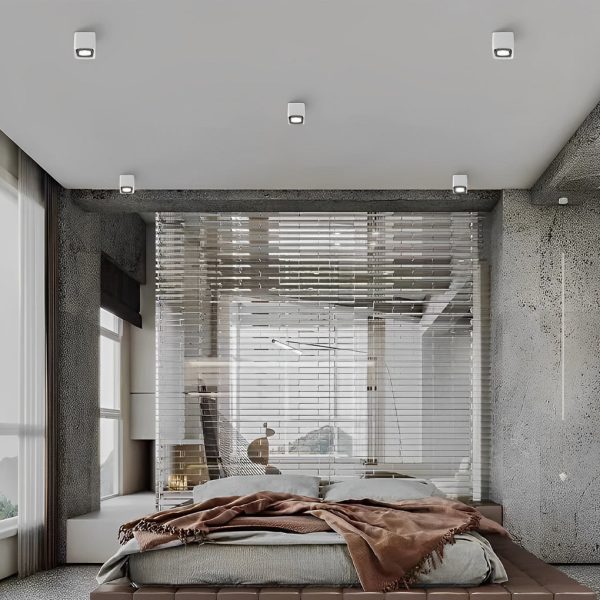 Square Adjustable Lamp Head Three Step Dimming LED Ceiling Grille Light - Image 6