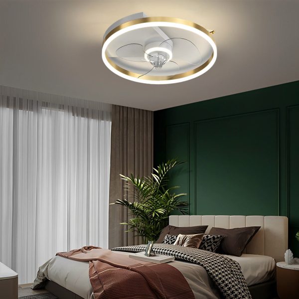 Round Creative LED Mute Intelligent Modern Bladeless Ceiling Fans Lamp - Image 6