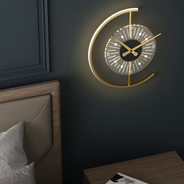 Creative Mute Clock Shaped LED Nordic Wall Lamp Wall Sconce Lighting - Image 6