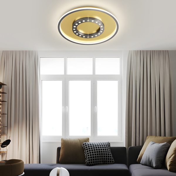 Square Round LED Anti-Glare 3 Step Dimming Modern Ceiling Lights Fixture - Image 2