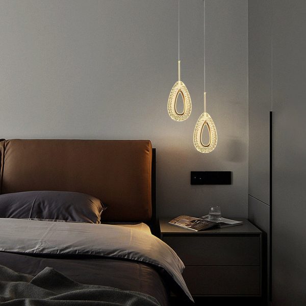 Circle Water Drop Minimalist Three Step Dimming LED Modern Pendant Lights - Image 6