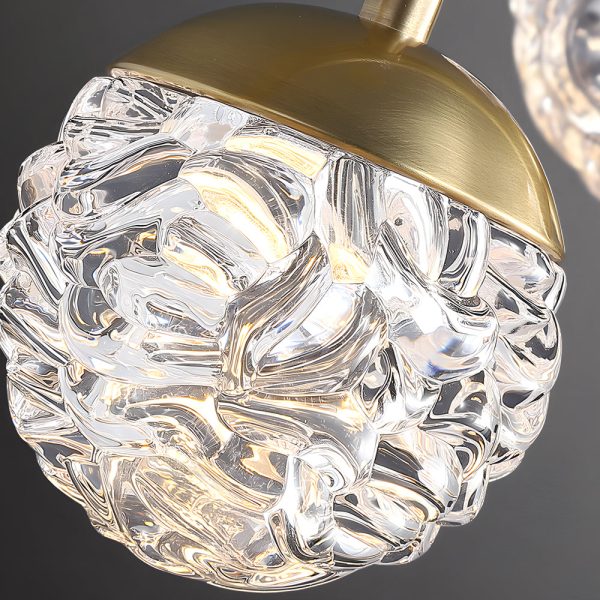 Spiral Pineapple Multi Glass Ball Staircase Chandelier LED Globes Hanging Ceiling Lights Suspension Lamp Drop Lights for Stairs - Image 7