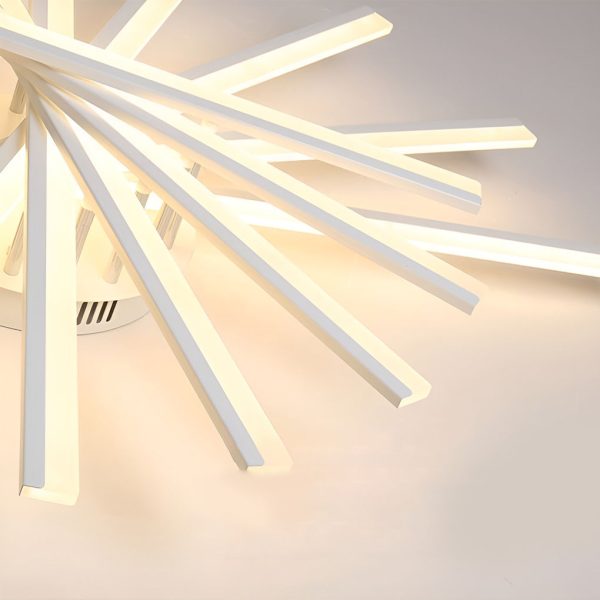 Creative Strip Stepless Dimming LED White Nordic Ceiling Lights Chandelier - Image 12