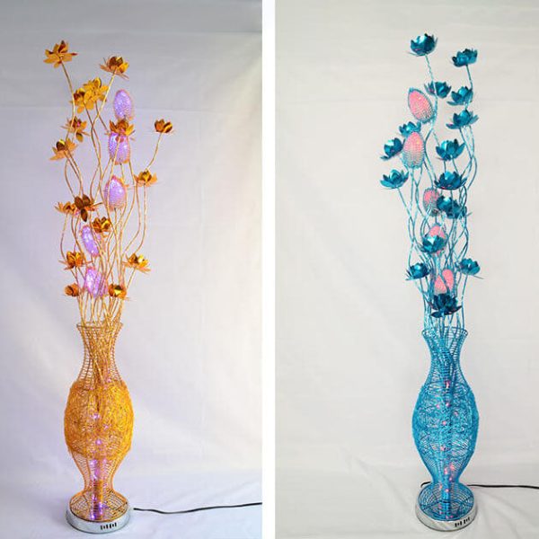 European Style Vase Flower Design Aluminum LED Standing Floor Lamp - Image 20