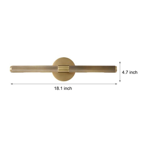 Modern Knurled Texture LED Bathroom Vanity Light Fixture with Swiveling Head - Image 9