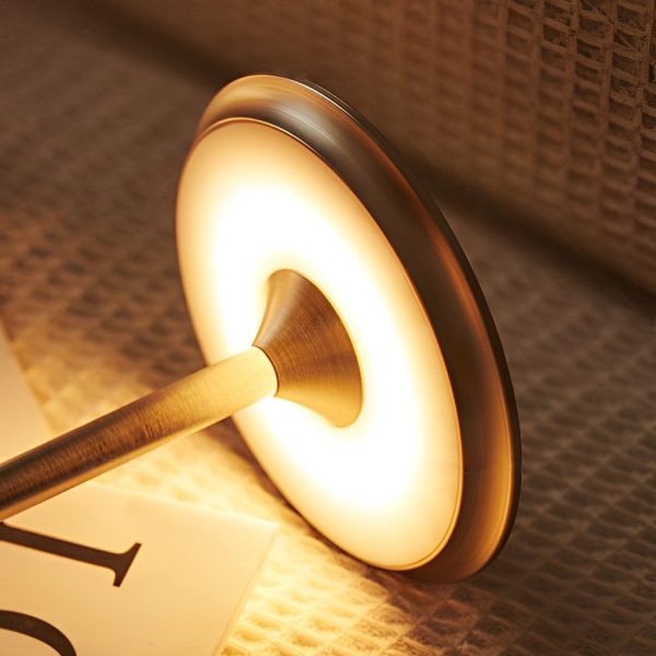 Plated Metal Slender Cordless UFO Alien Table Lamp - Image 9