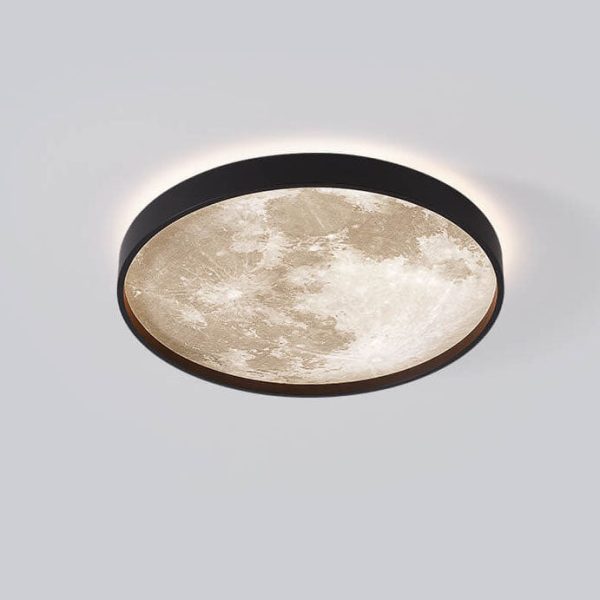 Nordic Creative Moon Round LED Flush Mount Ceiling Light - Image 4
