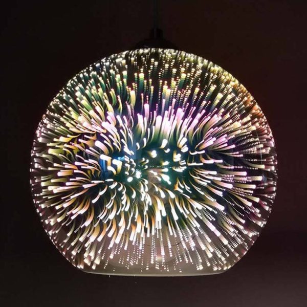 Modern Creative 3D Colorful Fireworks Glass Dome 2/3 Light Island Light Chandelier - Image 26