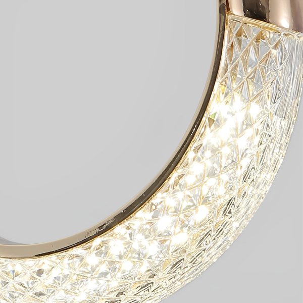 Moon Rings LED Electroplated Nordic Small Chandelier Light Pendant Lighting - Image 12