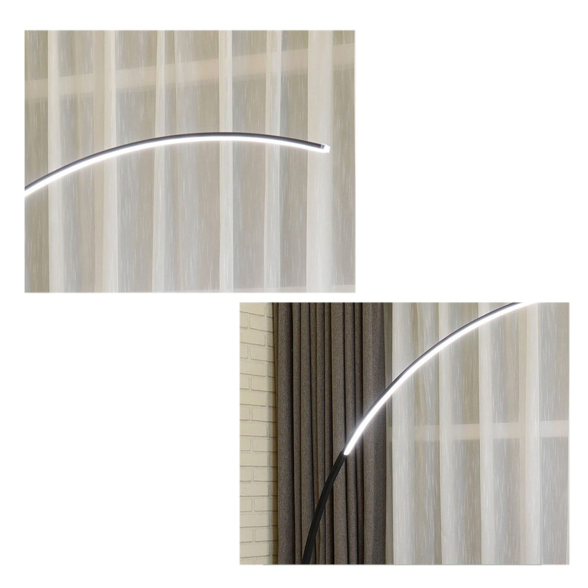 Minimalist Curved Line LED Aluminum Standing Floor Lamp - Image 13