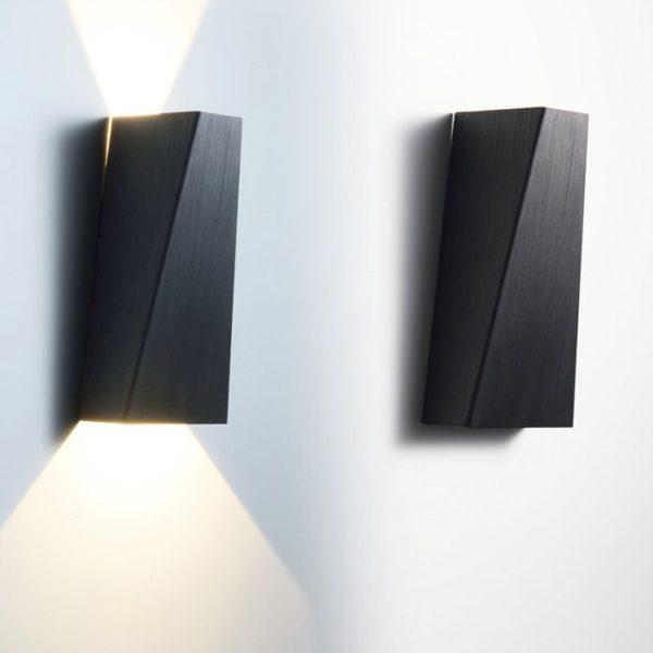 Modern Minimalist Brushed Aluminum Geometric Square LED Wall Sconce Lamp - Image 18