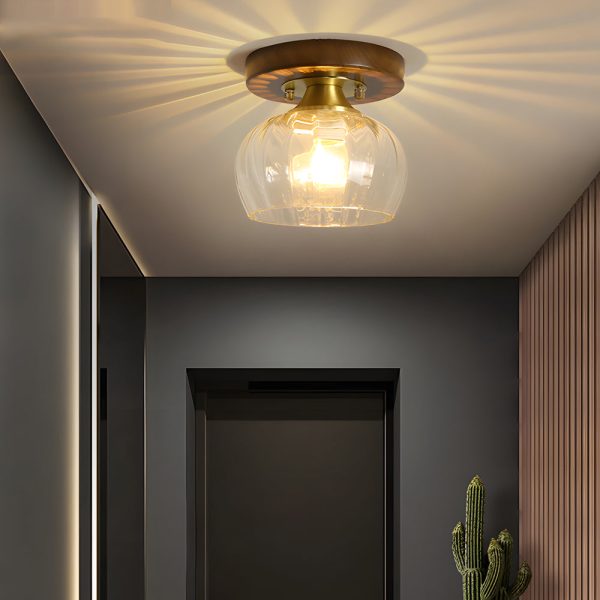 Square Iron Frame American Country Style Ceiling Light Fixture - Image 9