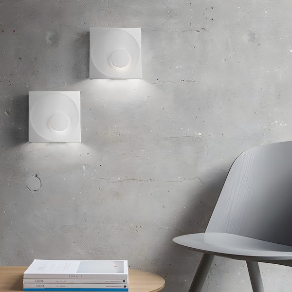Frosted Cement Eclipse LED Wall Light - Image 7
