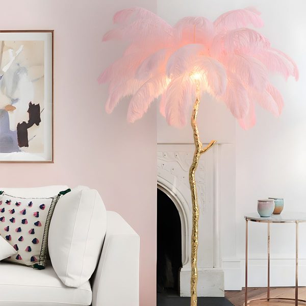 O'Moore Nordic Luxury Unique Ostrich Feather Floor Lamp/Table Lamp - Image 37