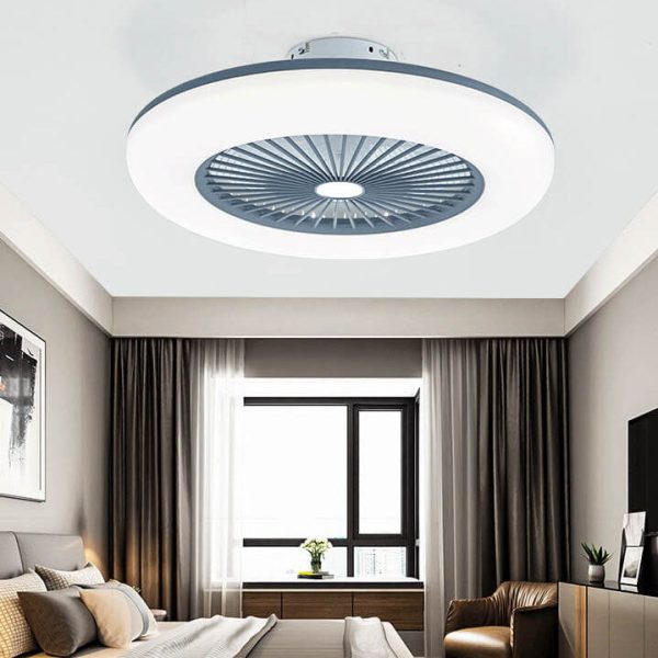 Modern Acrylic Ceiling Fan 1-Light LED Semi-Flush Mount Lighting - Image 2