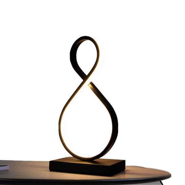 Minimalist Bending Line Spiral 8 Shape 1-Light LED Table Lamps - Image 3