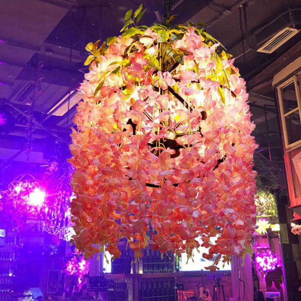 Industrial Colorful Flower 1/3/5-Light Globe Flower Chandeliers - Image 9
