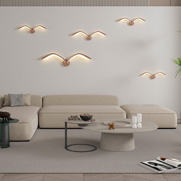 Nordic Minimalist Seagull Acrylic LED Wall Sconce Lamp - Image 22