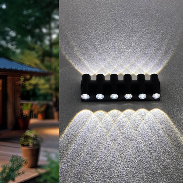 Up and Down Light LED Waterproof Black Modern Wall Washer Light Wall Lamp - Image 7