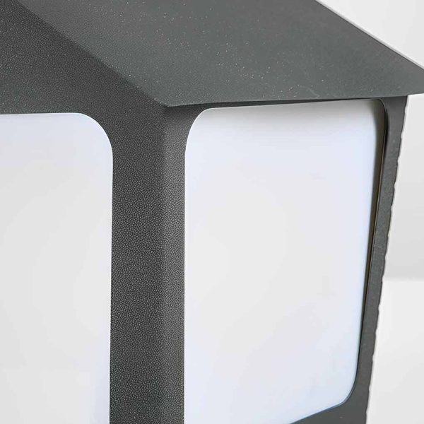 Cottage Shaped LED Waterproof Black Modern Solar Fence Post Lights Pillar Light - Image 12