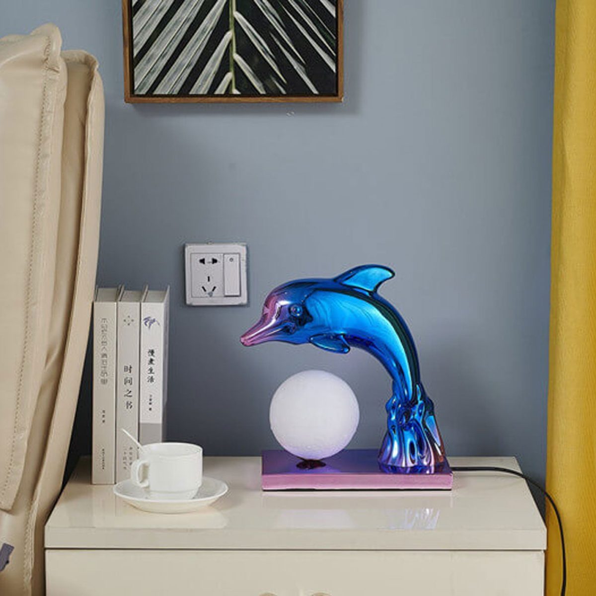 Nordic Creative Dolphin Ball Shade 1-Light Table Lamp - Image 13