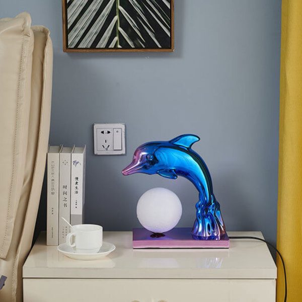 Nordic Creative Dolphin Ball Shade 1-Light Table Lamp - Image 13