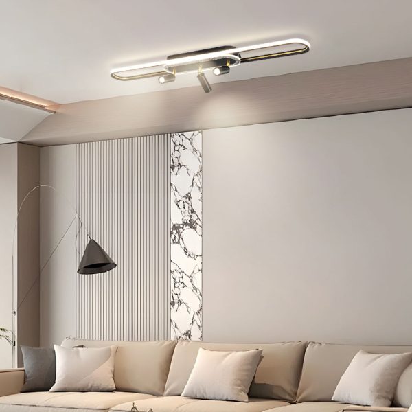 Long Ring Three Step Dimming Modern Surface Mounted Spotlights Ceiling Light - Image 5