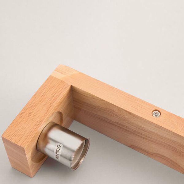 Modern Minimalist Solid Wood Square Glass Column 1-Light Wall Sconce Lamp - Image 7