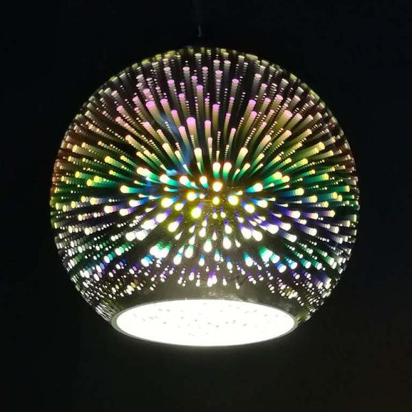 Modern Creative 3D Colorful Fireworks Glass Dome 2/3 Light Island Light Chandelier - Image 27