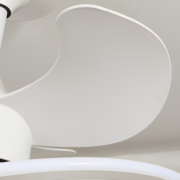 Waves Flower LED Mute Timing Creative Nordic Bladeless Ceiling Fans - Image 13