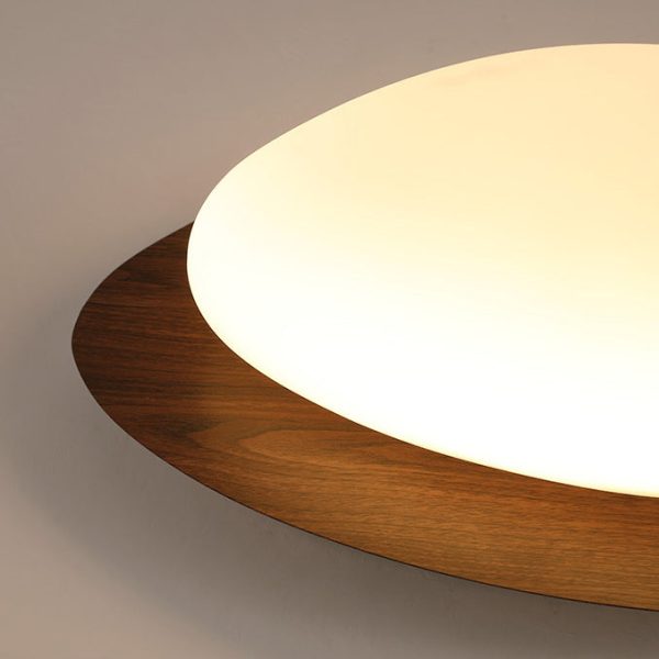 Contemporary Scandinavian Pebble Shape Iron Acrylic LED Flush Mount Ceiling Light For Bedroom - Image 8
