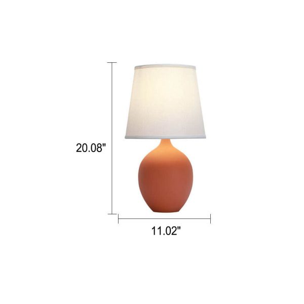 Nordic Fabric Shade Color Ceramic Base 1-Light Table Lamp - Image 7