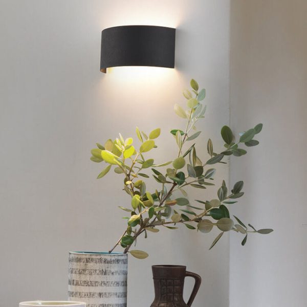 Minimalist Solid Color Iron Half-circle LED Wall Sconce Lamp - Image 6