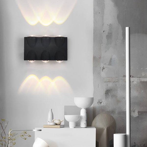 Up and Down Light LED Waterproof Black Modern Wall Lamp Wall Washer Light - Image 4