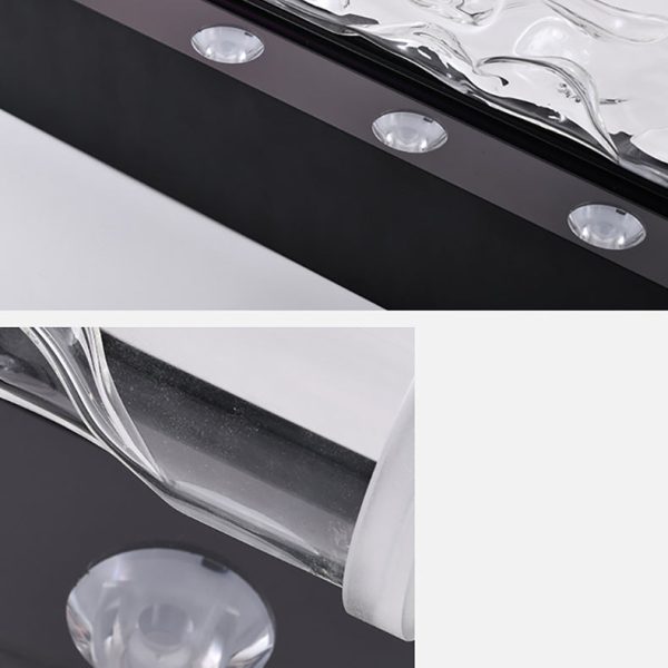 Modern Art Deco Dynamic Water Pattern Rectangle Cylinder Aluminum Acrylic LED Standing Floor Lamp For Living Room - Image 8