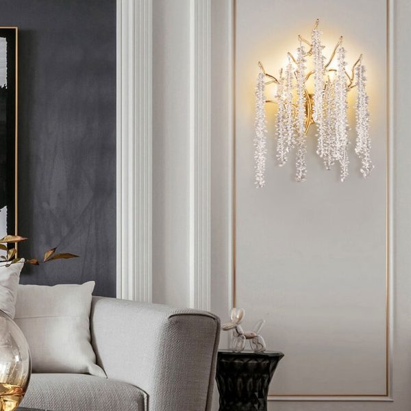 Modern Light Luxury Tree Branch Crystal 3-Light Wall Sconce Lamp - Image 16