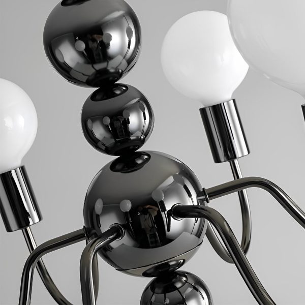 Iron Electroplating Glass Ball Shade Minimalist French Style Chandelier - Image 7