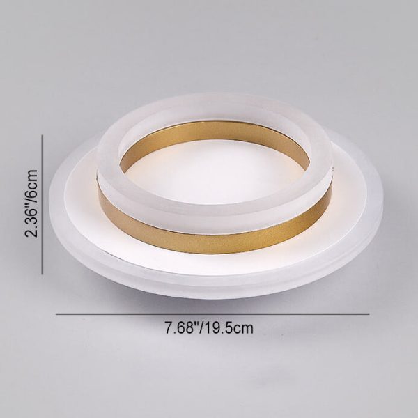 Nordic Simple Acrylic Square Circle Iron LED Flush Mount Ceiling Light - Image 9